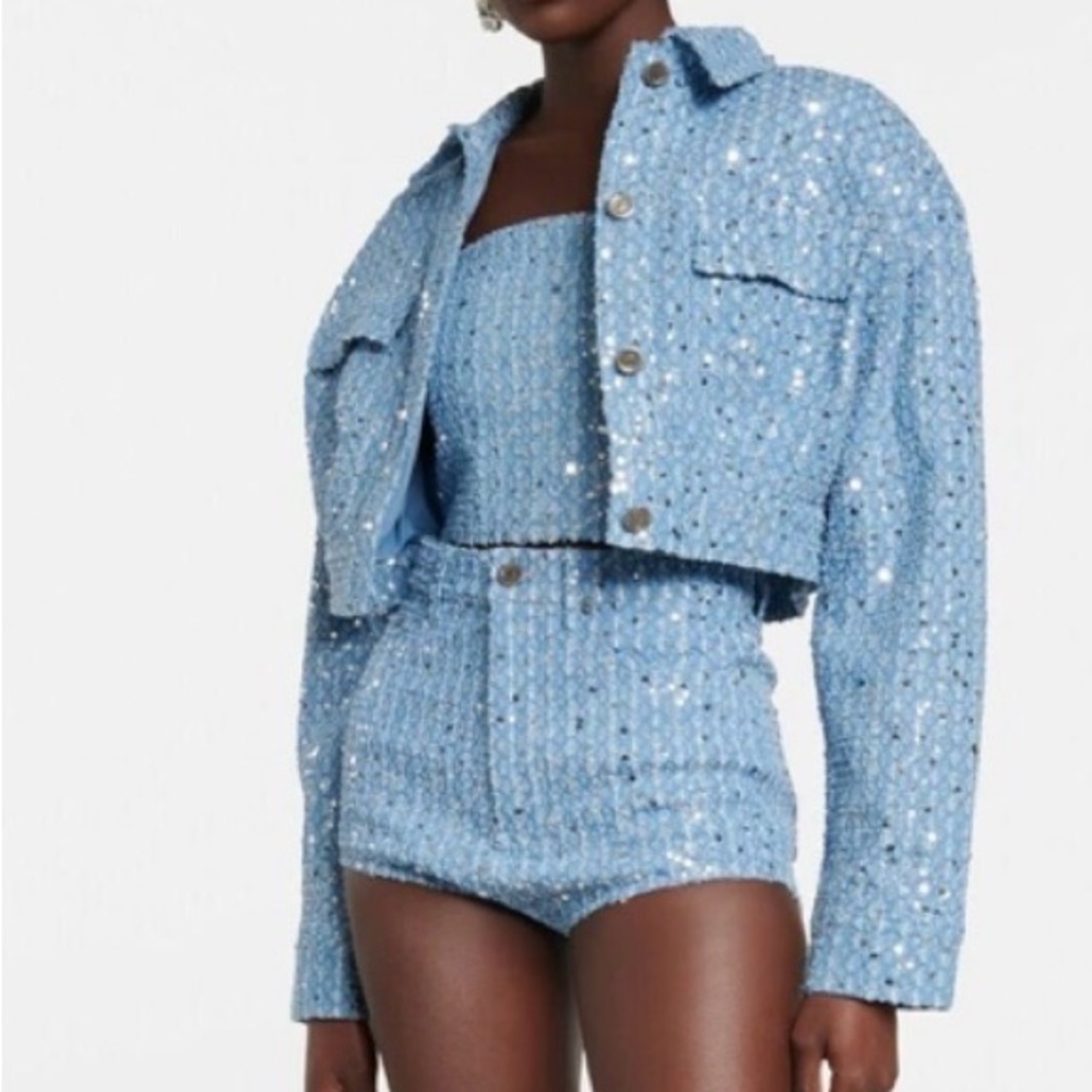 Rotate Birger Christensen Sequined denim ONLY jacket - Picture 8 of 8